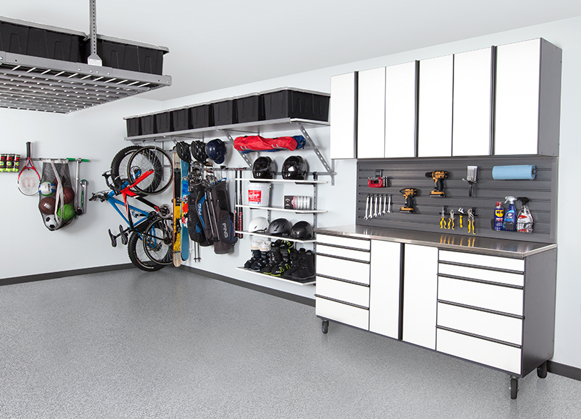 White Garage Cabinets 